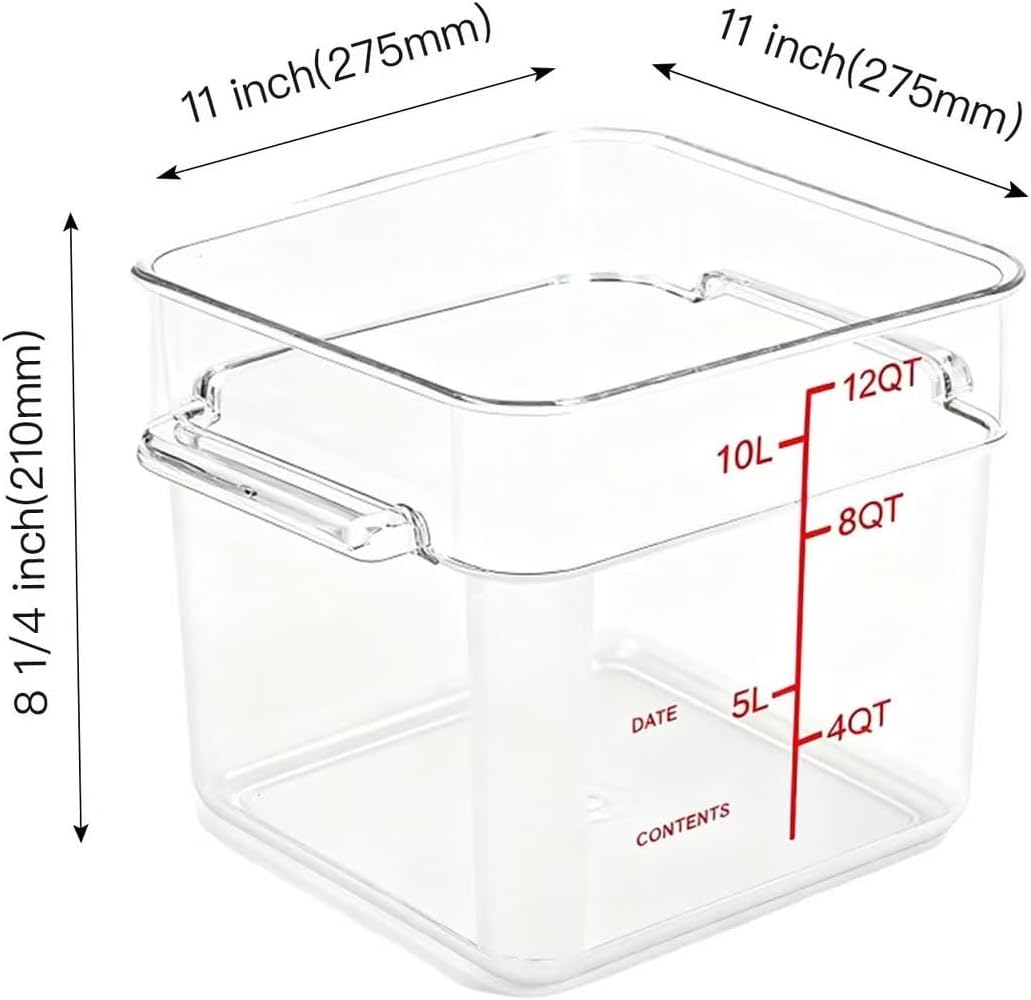 Large Square Food Storage Containers with Lids - Image 2
