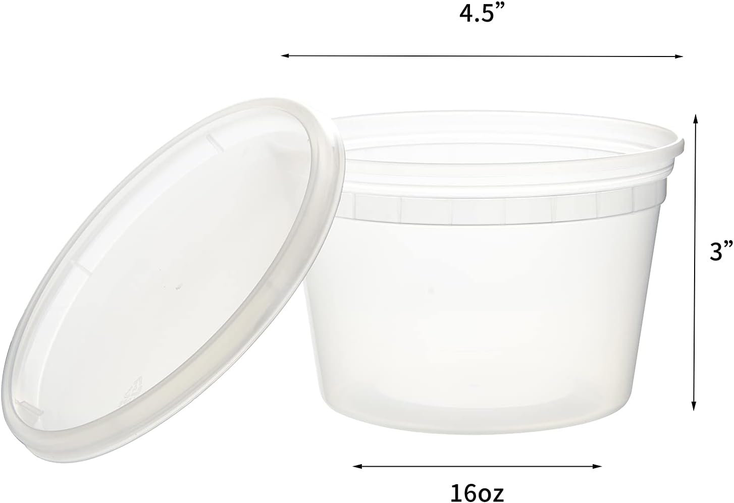 Plastic Deli Food Containers with Lids - Image 2