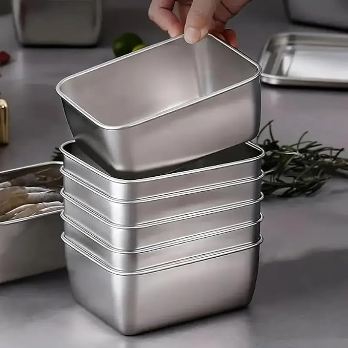 Stainless Steel Food Containers with Lids - Image 2