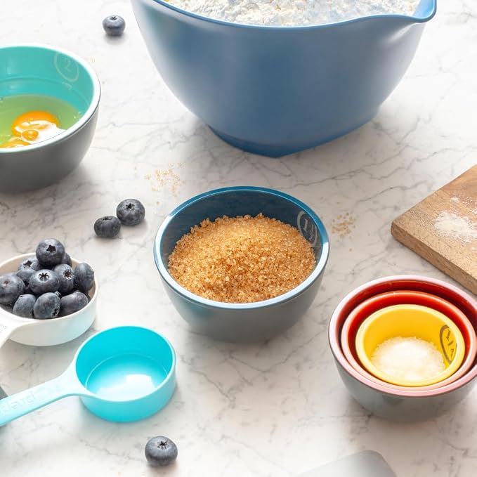 Melamine Pinch Bowls with Measurement Markings