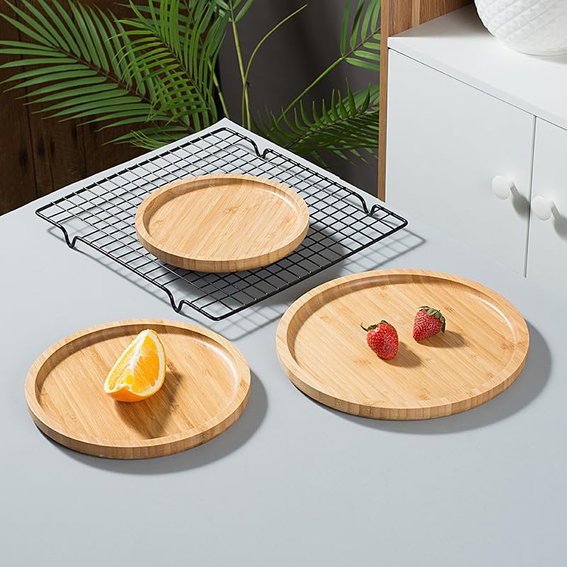 Round Bamboo Serving Tray - Image 2