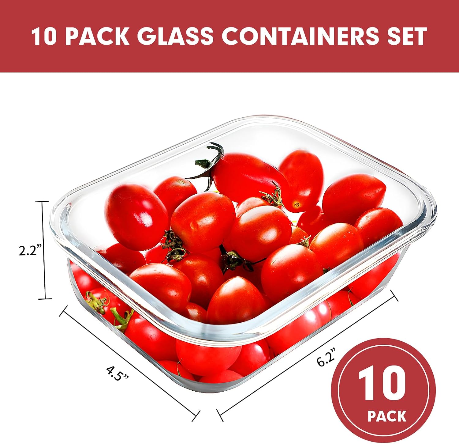 Glass Meal Prep Containers with Lids - Image 2