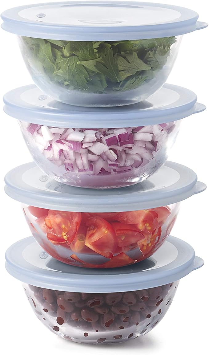 Glass Mixing Bowls with Storage Lids - Image 2