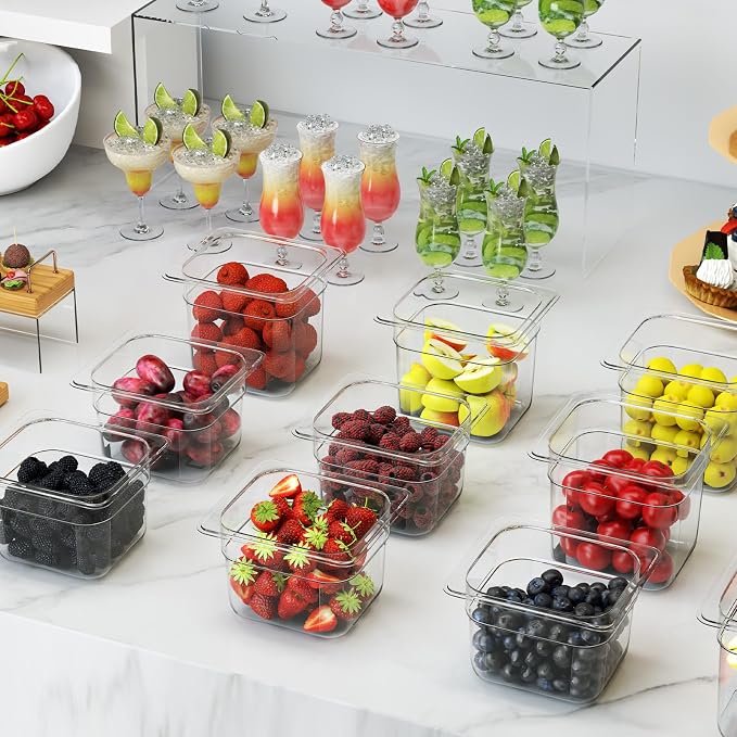Clear Polycarbonate Food Pans with Lids