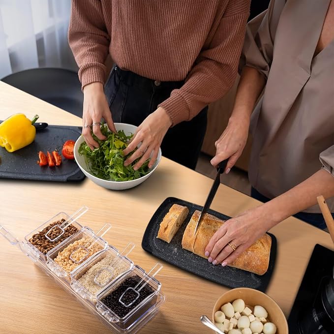 Clear Seasoning Box Set with Spoons - Image 2