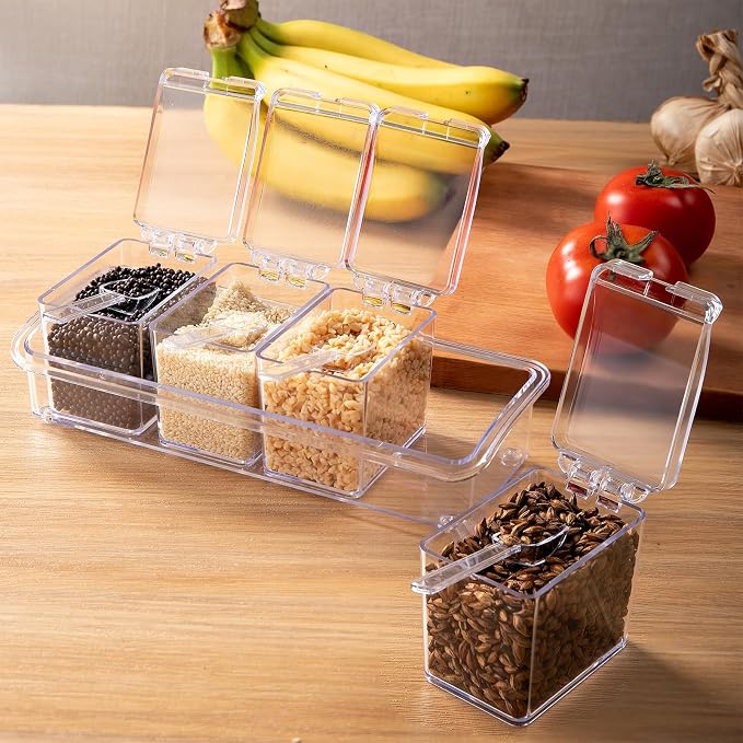 Clear Seasoning Box Set with Spoons