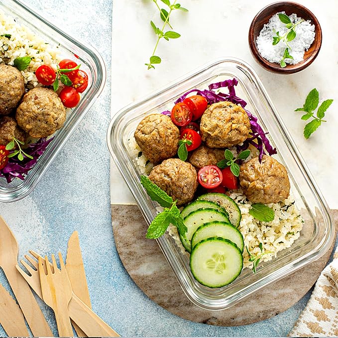 Glass Meal Prep Containers with Lids