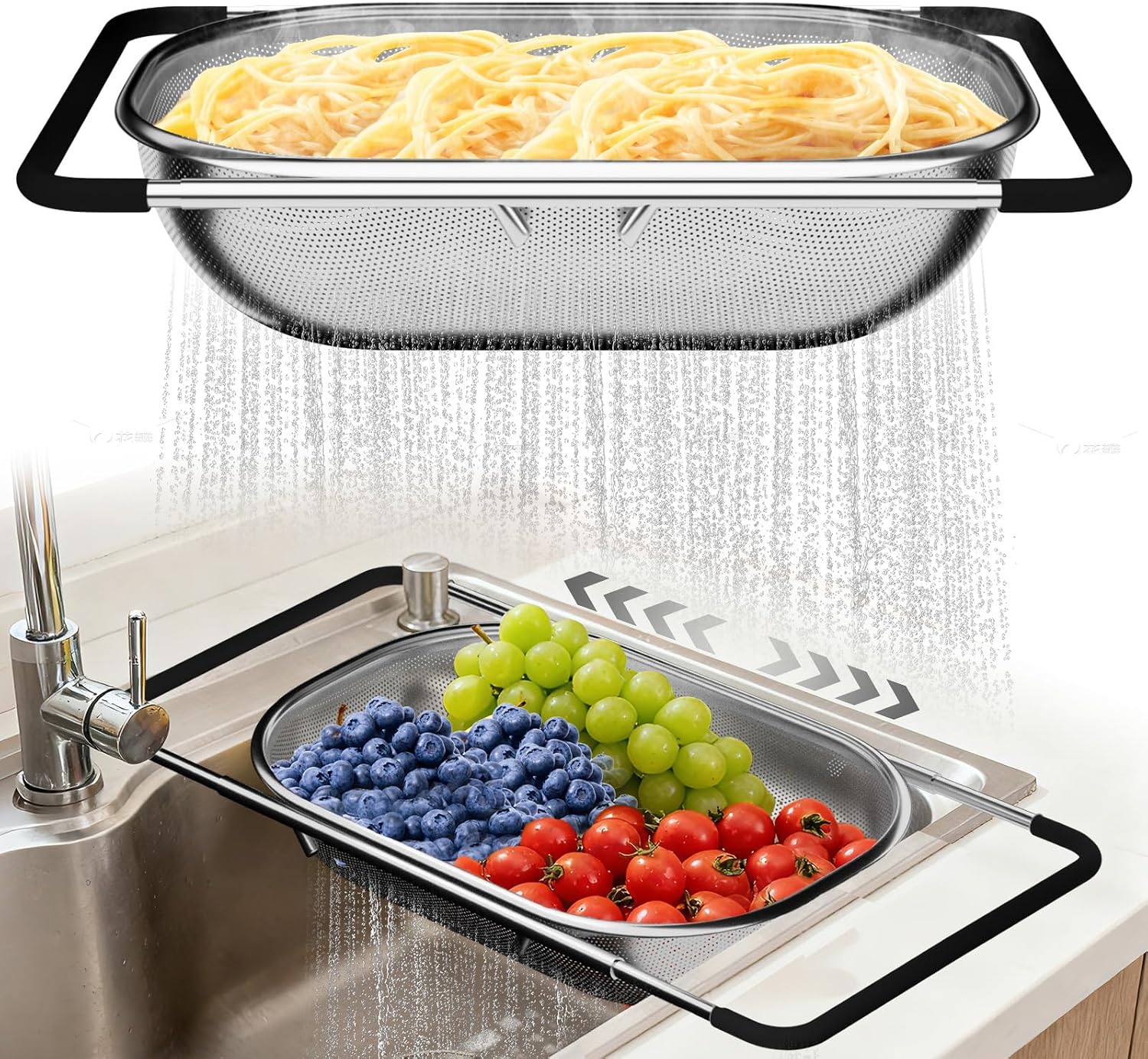 Expandable Over-the-Sink Colander